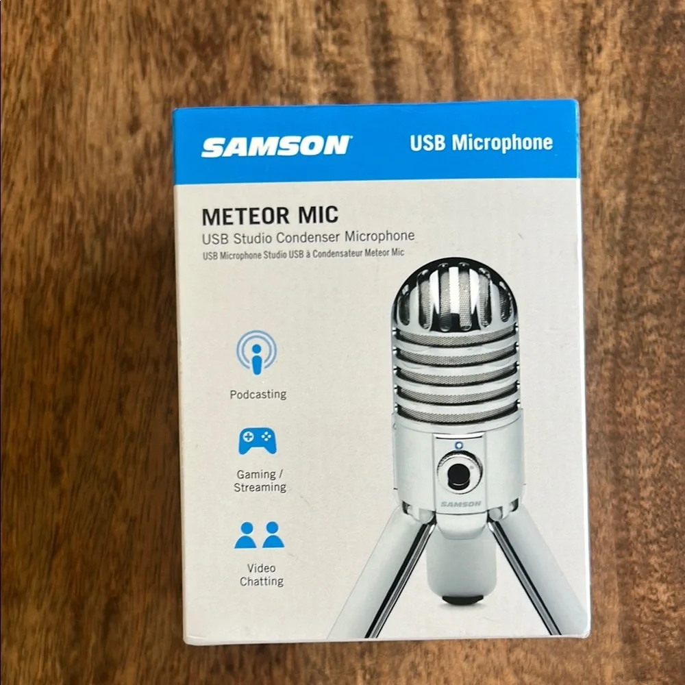 New Meteor Mic USB Studio Condenser Microphone - Silver